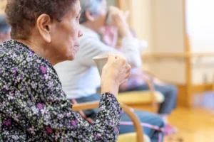 かーさ・びあんかでコーヒーを楽しんでいる様子